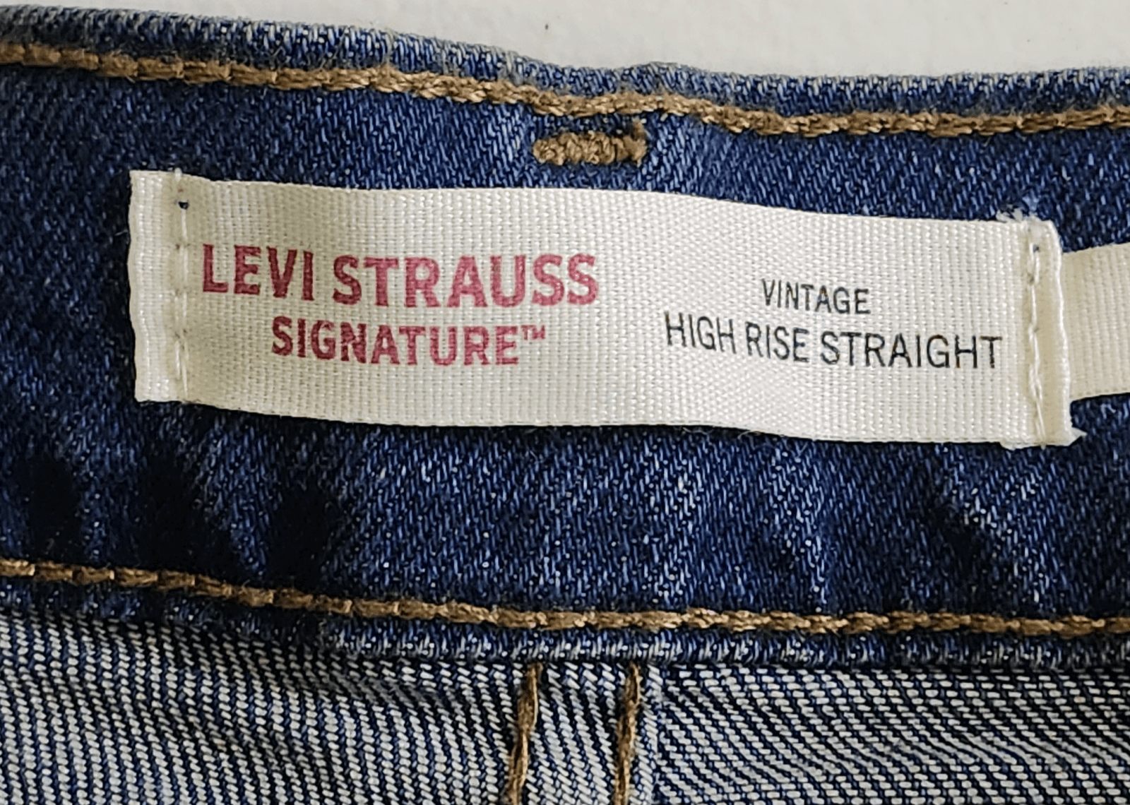 Levi's Jeans Women's 12 High Rise Straight Dark Blue Denim NEW - Thumbnail 8