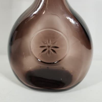 Vintage Wheaton Glassboro Deep Amethyst Purple Bottle 9" Home Bar Decor - Thumbnail 6