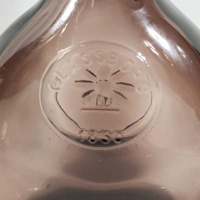 Vintage Wheaton Glassboro Deep Amethyst Purple Bottle 9" Home Bar Decor - Thumbnail 3