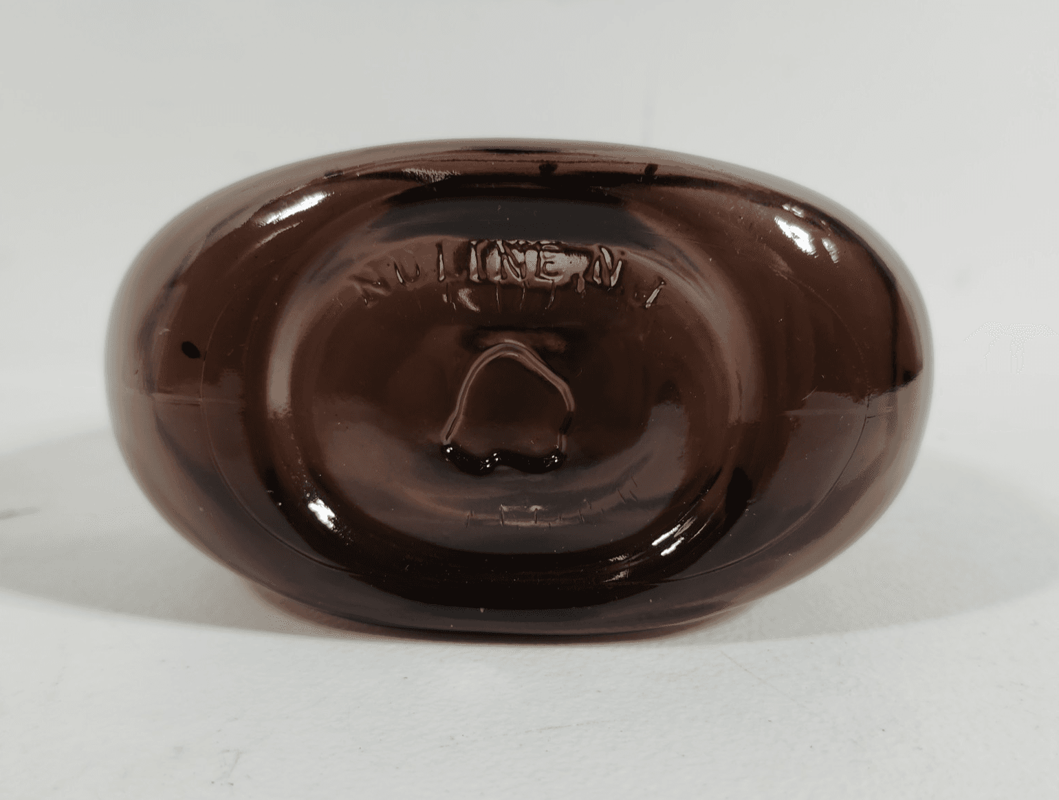 Vintage Wheaton Glassboro Deep Amethyst Purple Bottle 9" Home Bar Decor - Thumbnail 8