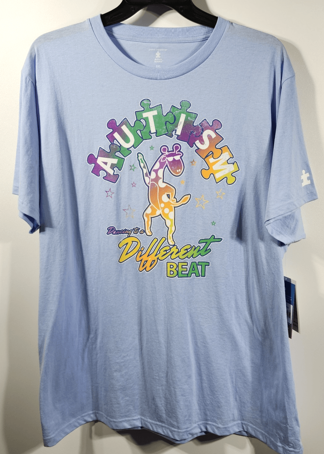 Autism Men's 3XL T-Shirt Blue Short Sleeve Tee Graphic NEW - Thumbnail 5