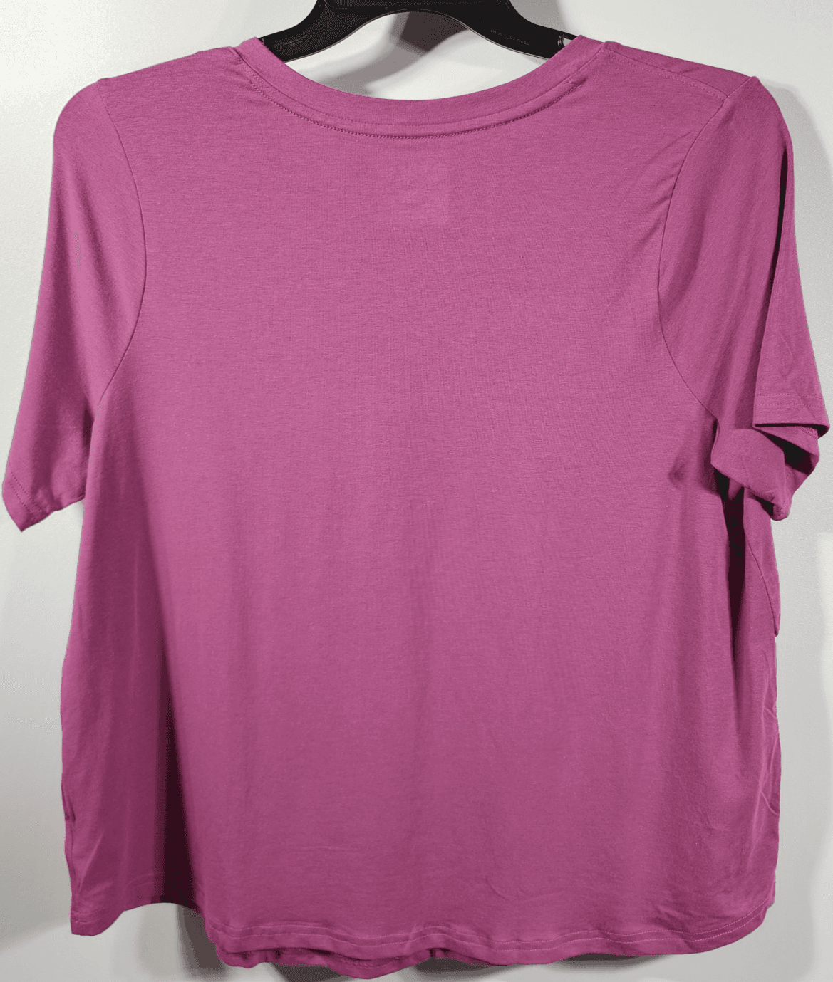 Terra & Sky Women's 0X Plus V-Neck T Shirt Short Sleeve Pink NEW - Thumbnail 4