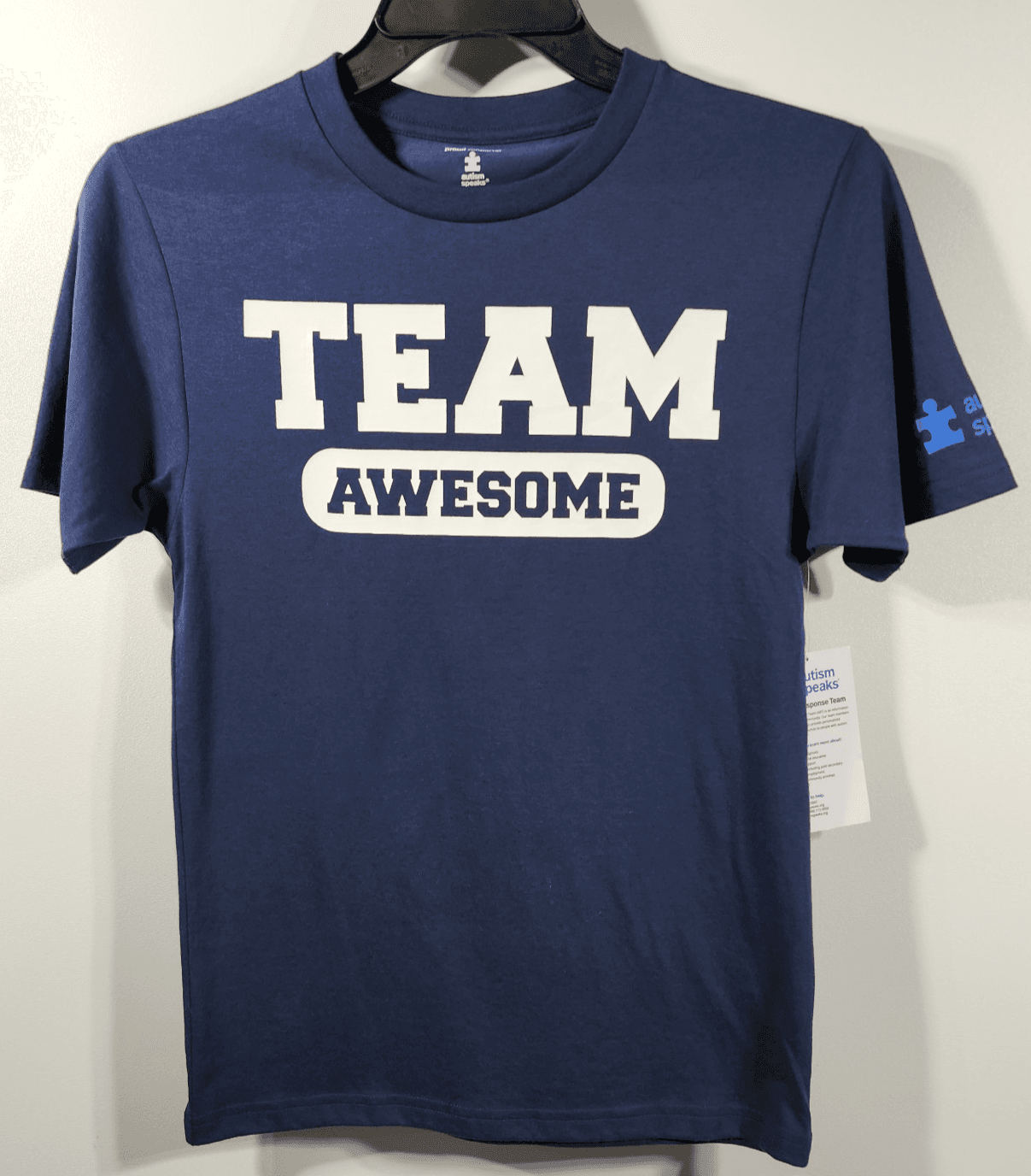 Men's XS T-Shirt Team Awesome Graphic Blue Short Sleeve NEW - Thumbnail 5