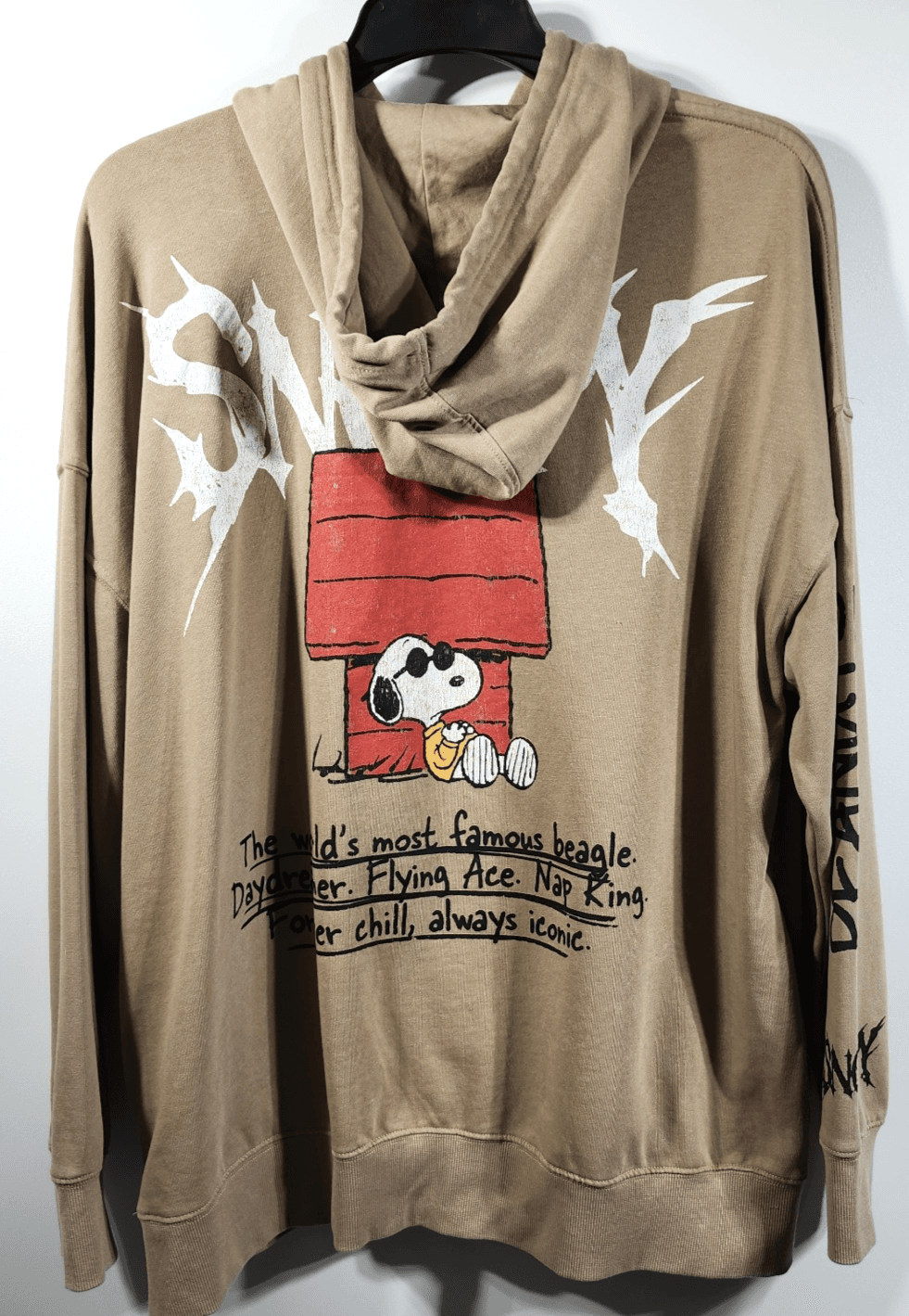 Snoopy Men's XL Hoodie Peanuts Hooded Sweatshirt Double Sided Graphic NEW - Thumbnail 6