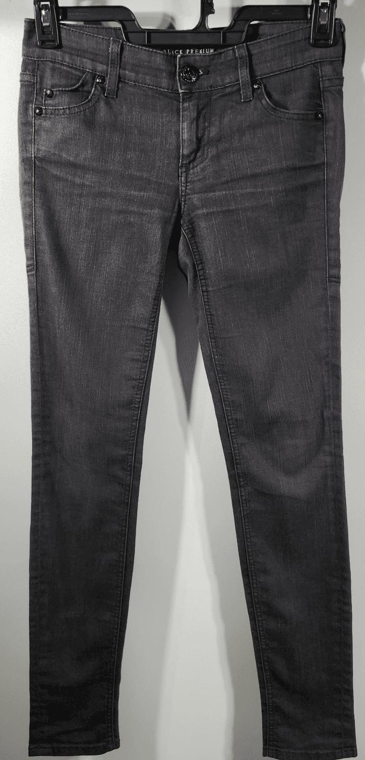 Affliction Women's 26 Jeans Bianca Skinny Fit Black Denim Low Rise - Thumbnail 5