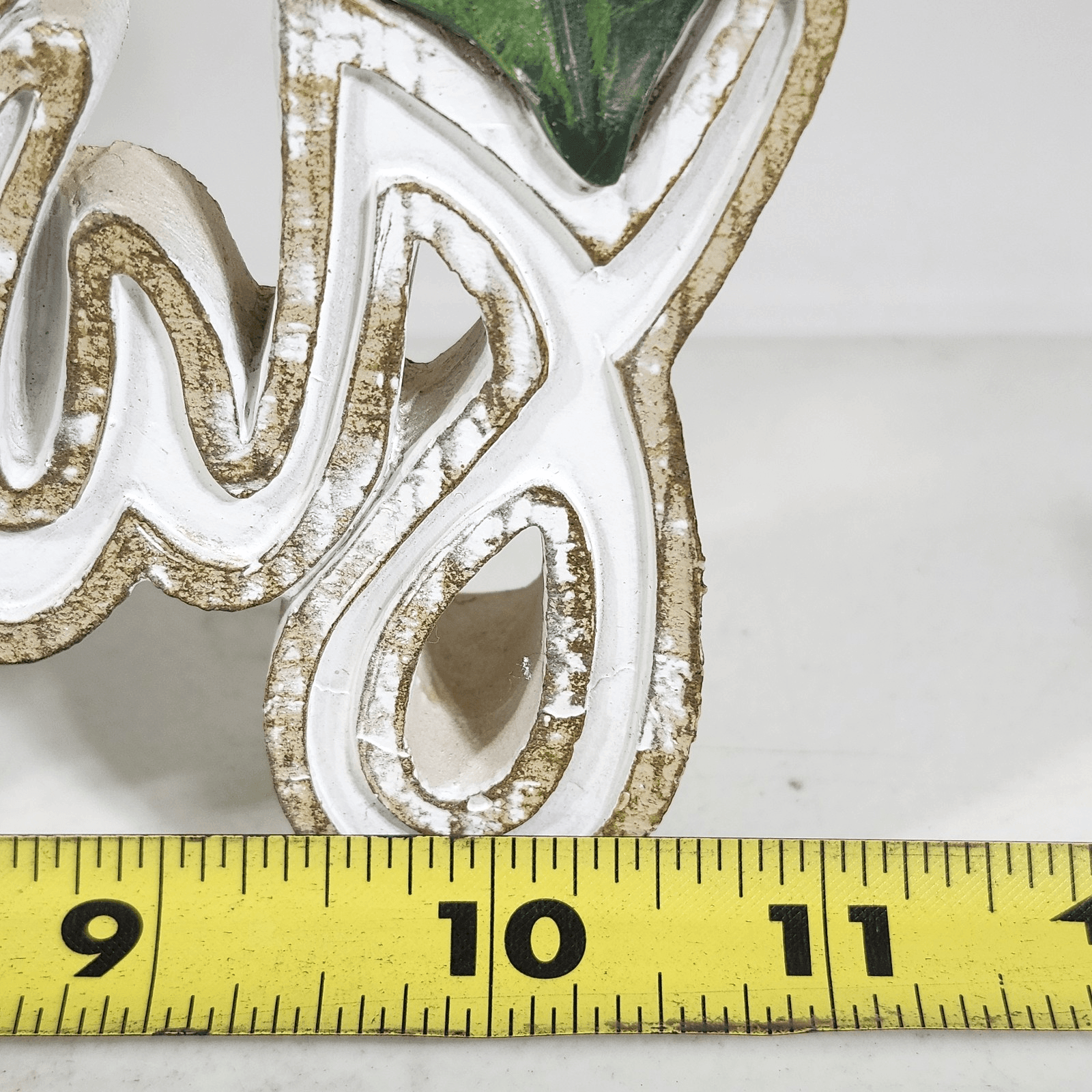12" Resin Holly Merry Christmas Table Or Shelf Piece W/ 2 Red Cardinals Classic - Thumbnail 6