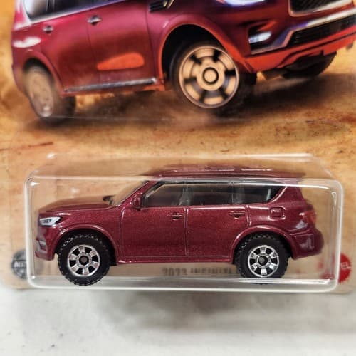 Matchbox 2022 Infiniti QX80 Red Car 1/64 Toy Vehicle Mattel NEW - Thumbnail 2