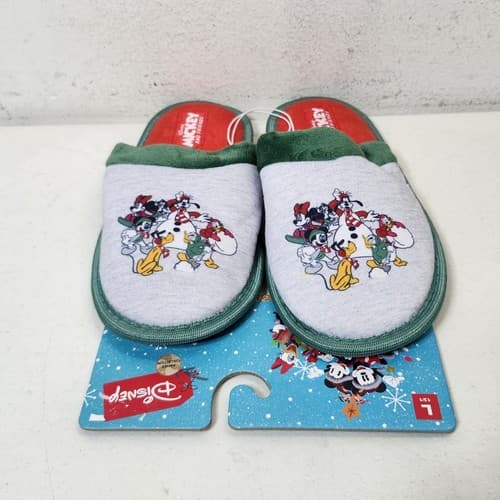 Disney Mickey Mouse Cartoon Kids Youth Slippers Size Large 13/1 Colorful NEW - Thumbnail 3