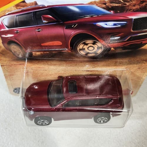 Matchbox 2022 Infiniti QX80 Red Car 1/64 Toy Vehicle Mattel NEW - Thumbnail 3