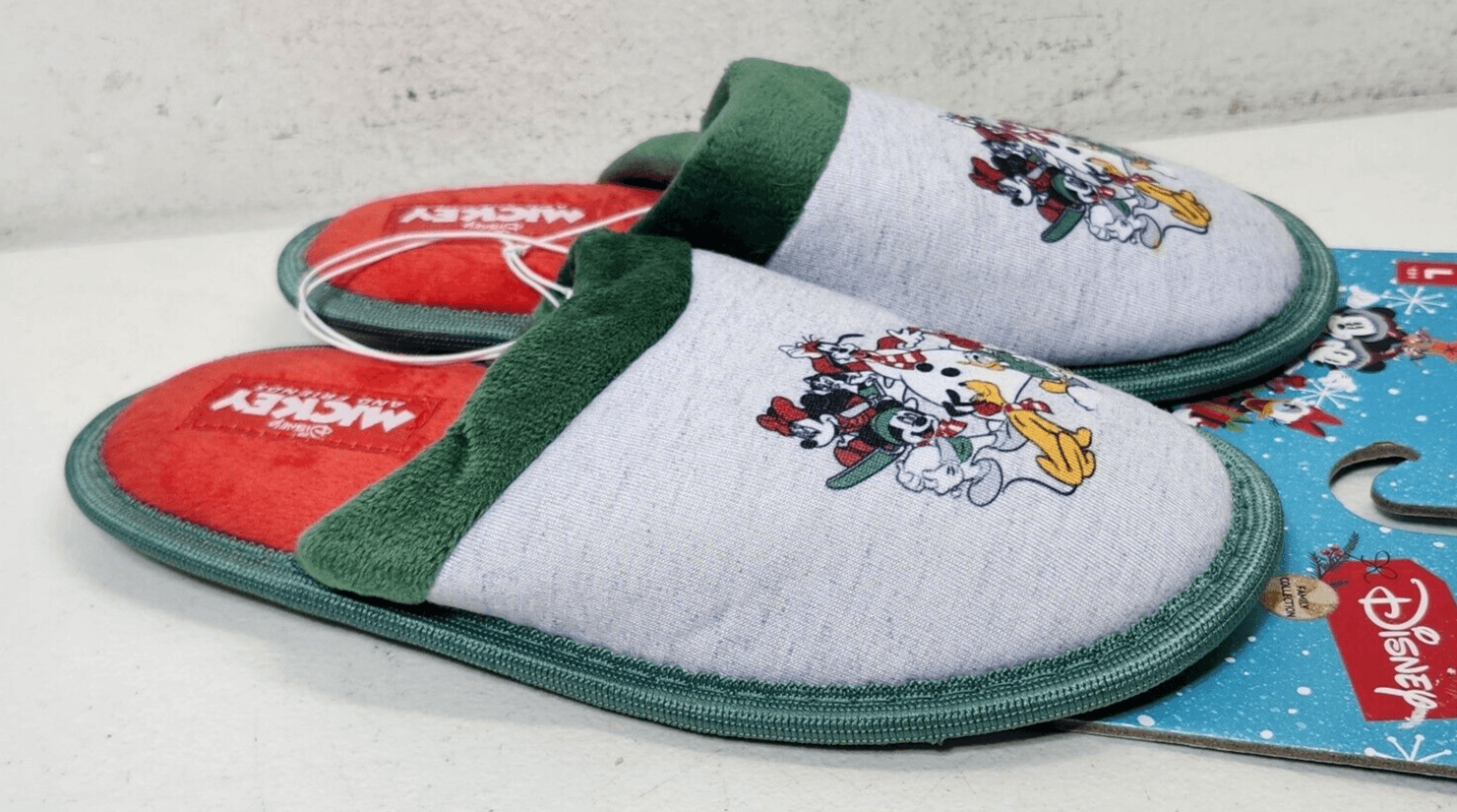 Disney Mickey Mouse Cartoon Kids Youth Slippers Size Large 13/1 Colorful NEW - Thumbnail 4