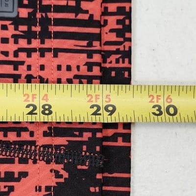 Nike Shirt Mens Medium Red Black Printed Pro Combat Drifit Compression Hyperwarm - Thumbnail 3