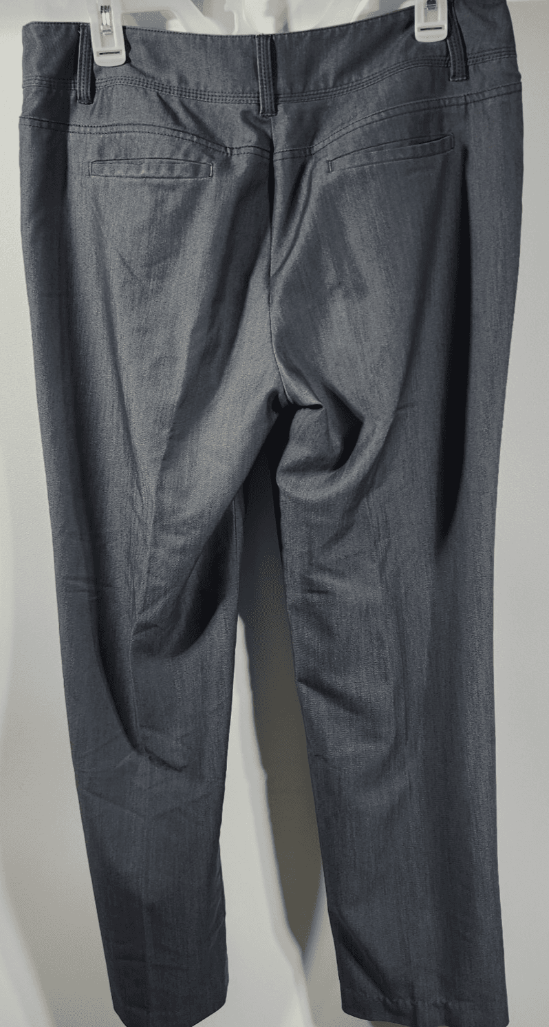 Valerie Stevens Women's 10 Pants Career Straight Leg Grey Stretch - Thumbnail 6