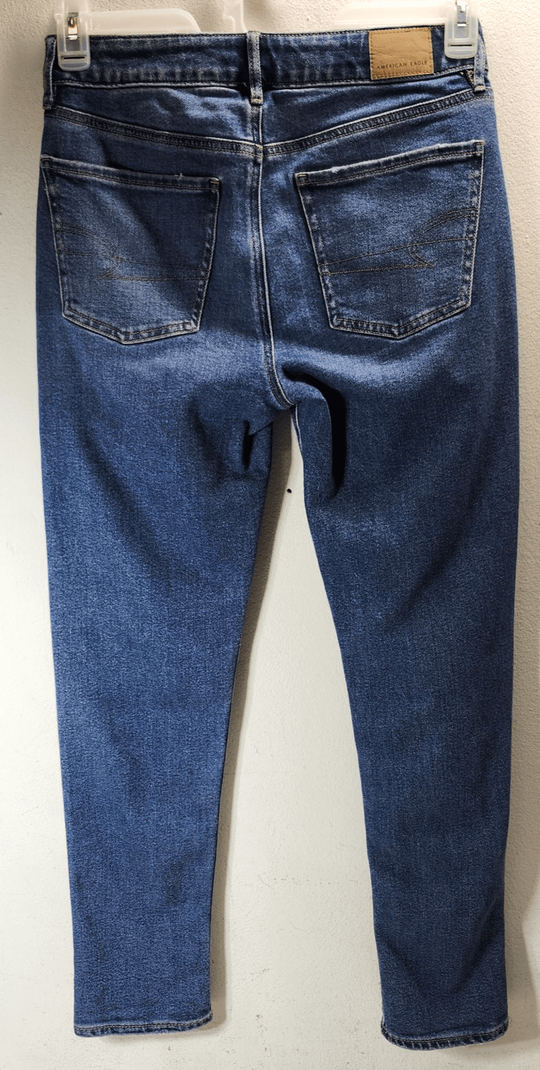 American Eagle Tomgirl Jeans Womens Size 00 Blue Denim Pants - Thumbnail 6