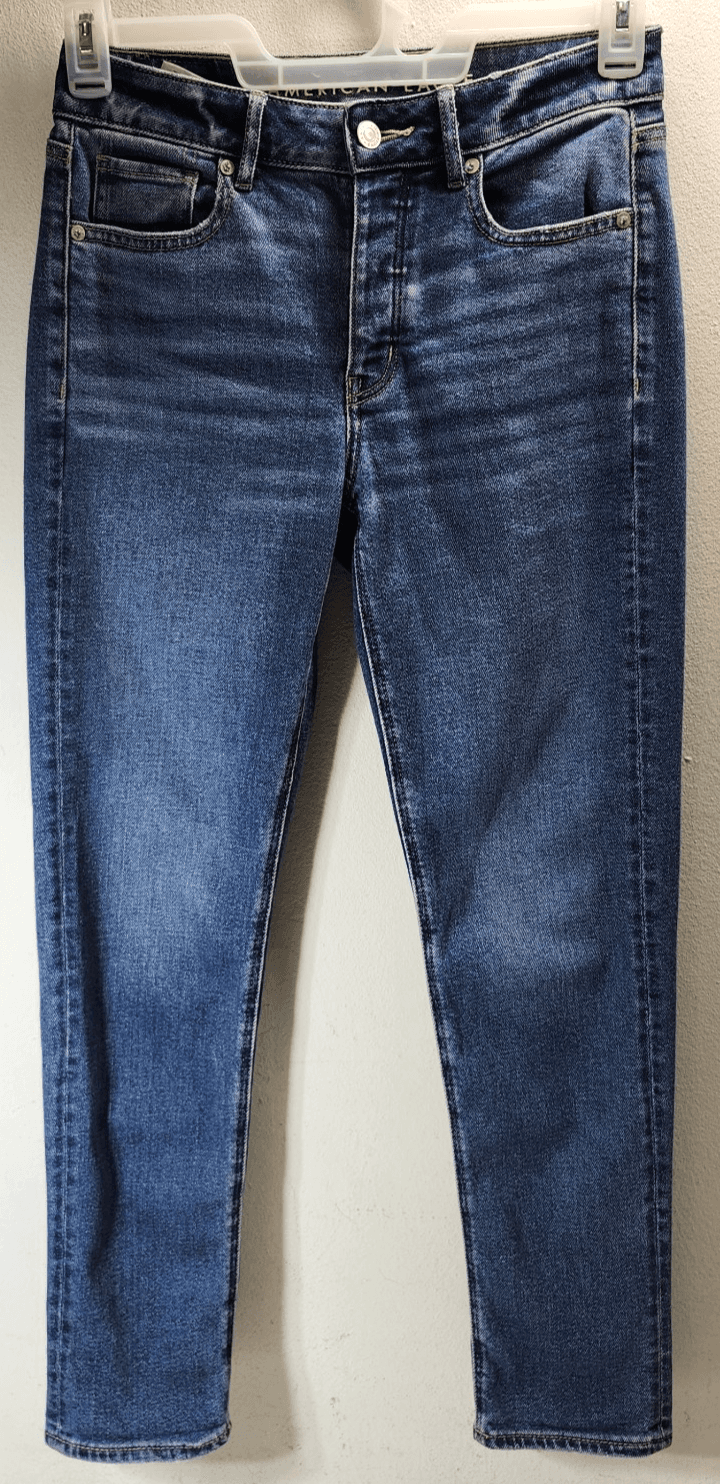American Eagle Tomgirl Jeans Womens Size 00 Blue Denim Pants - Thumbnail 5