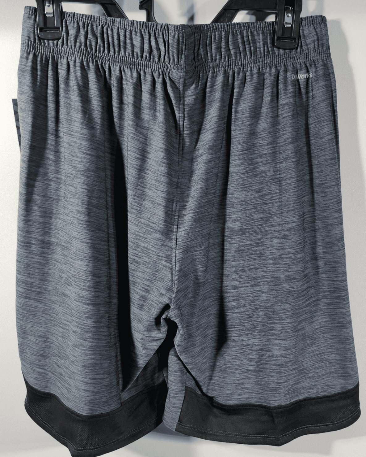 Athletic Works Men's S Shorts Gray Elastic Waist Stretch 9" Inseam w/ Pockets - Thumbnail 6
