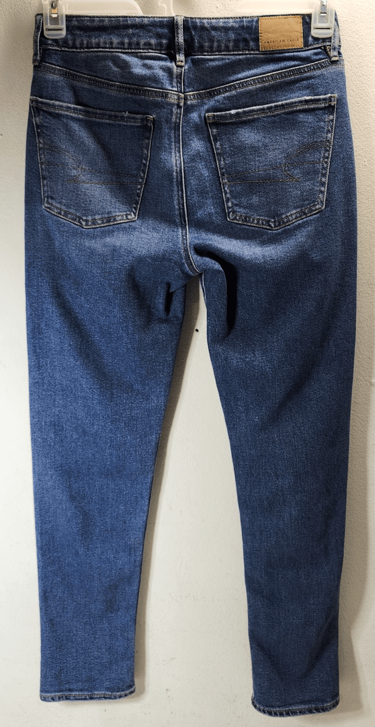 American Eagle Tomgirl Jeans Womens Size 00 Blue Denim Pants - Thumbnail 4
