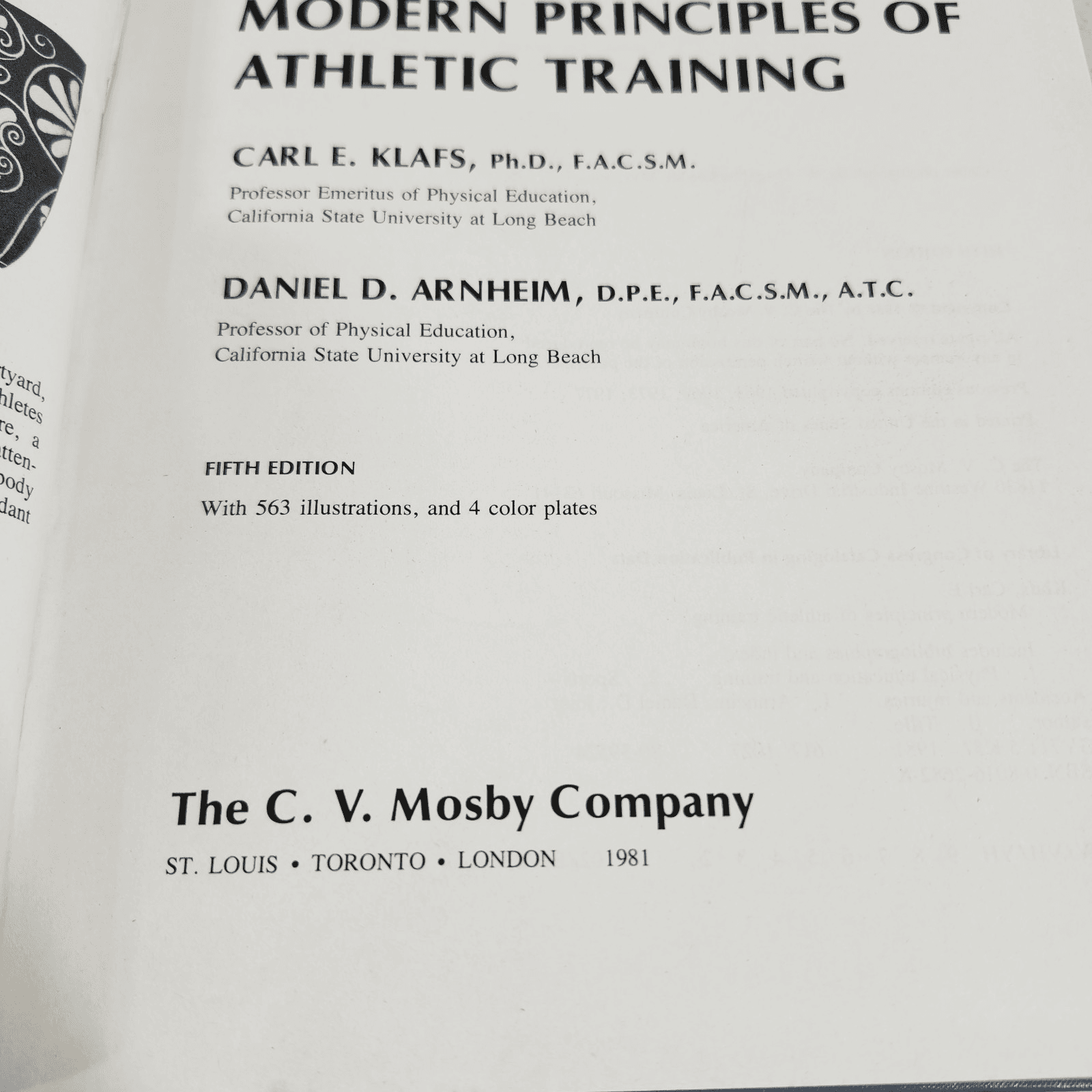 Modern Principles of Athletic Training 5th Edition Hardcover 1981 - Thumbnail 2