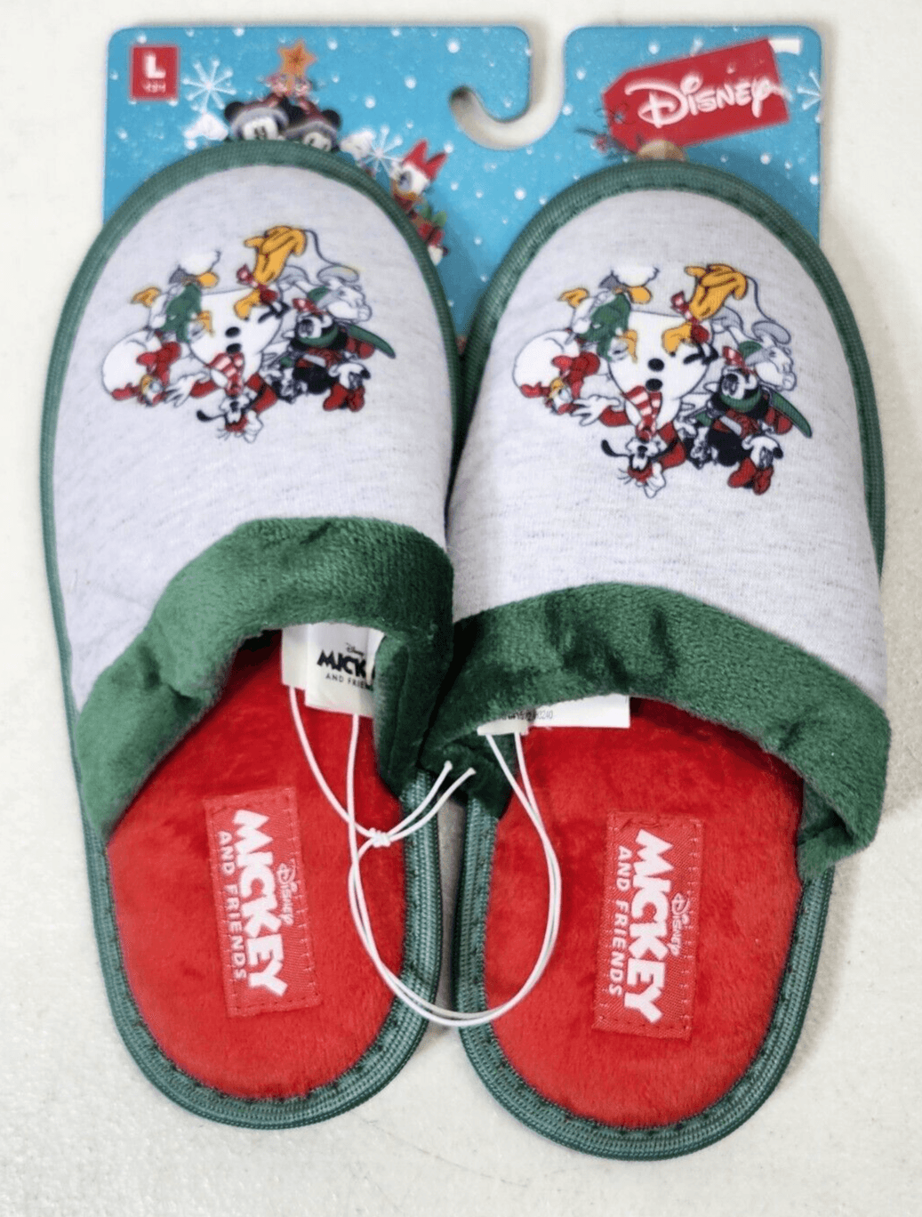 Disney Mickey Mouse Cartoon Kids Youth Slippers Size Large 13/1 Colorful NEW - Thumbnail 2