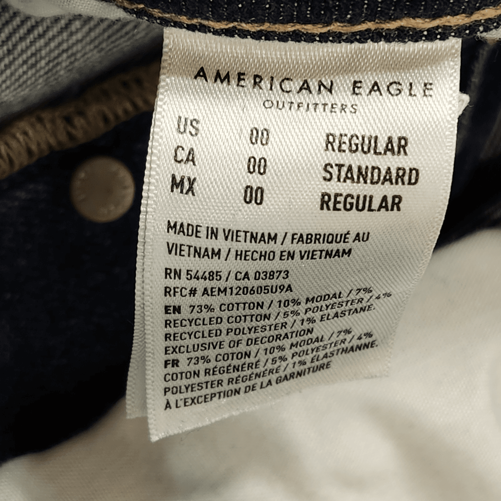 American Eagle Tomgirl Jeans Womens Size 00 Blue Denim Pants - Thumbnail 9