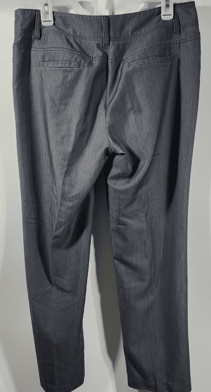Valerie Stevens Women's 10 Pants Career Straight Leg Grey Stretch - Thumbnail 4