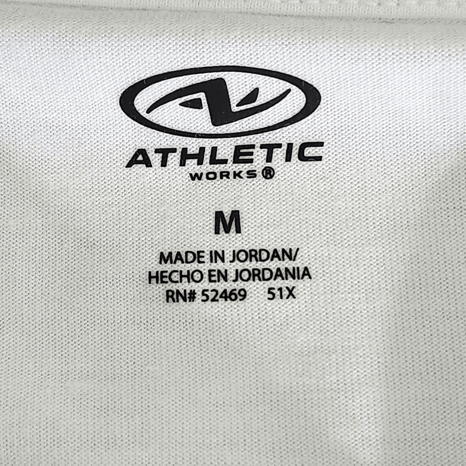 Men's T-Shirt Size Medium White Long Sleeve Athletic Works Moisture Wicking - Thumbnail 8