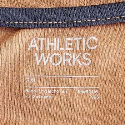 Athletic Works Men's 3XL T-Shirt Orange Short Sleeve Tee NEW - Thumbnail 7