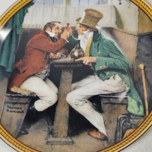 Rockwell's Colonials Series Collector Plate "Clinching The Deal" 1987 #5695B - Thumbnail 5