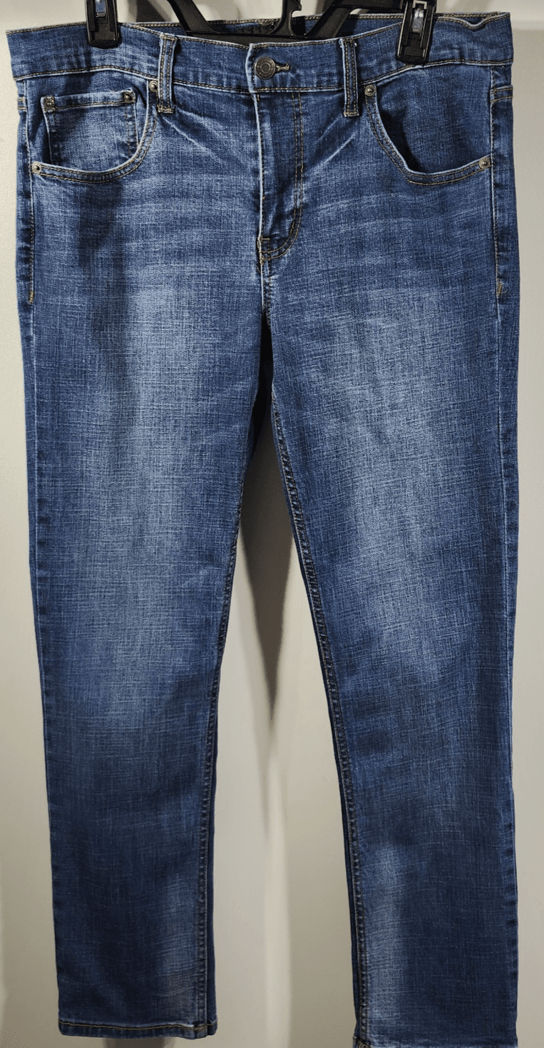 RSQ Slim Straight Jeans Size 33x30 Men's Mid Rise Blue Denim - Thumbnail 5