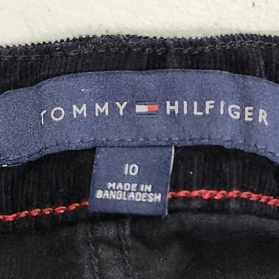 Tommy Hilfiger Women's 10 High Rise Straight Leg Corduroy Pants Black Y2K Retro - Thumbnail 7