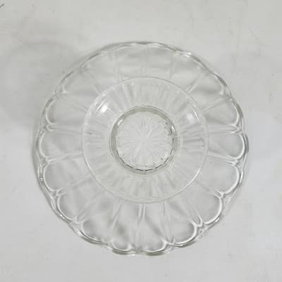 Vintage Colonial Style Imperial Glass Footed Serving Dish Home Decor 8.5" - Thumbnail 6