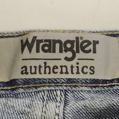 Wrangler Men's Regular Straight Fit Jeans Size 44 X 30 Blue Denim Pants - Thumbnail 7