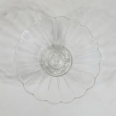 Vintage Colonial Style Imperial Glass Footed Serving Dish Home Decor 8.5" - Thumbnail 3