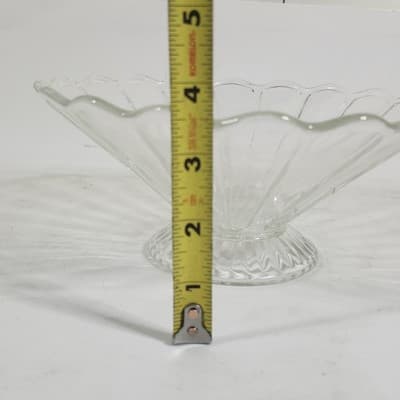 Vintage Colonial Style Imperial Glass Footed Serving Dish Home Decor 8.5" - Thumbnail 5