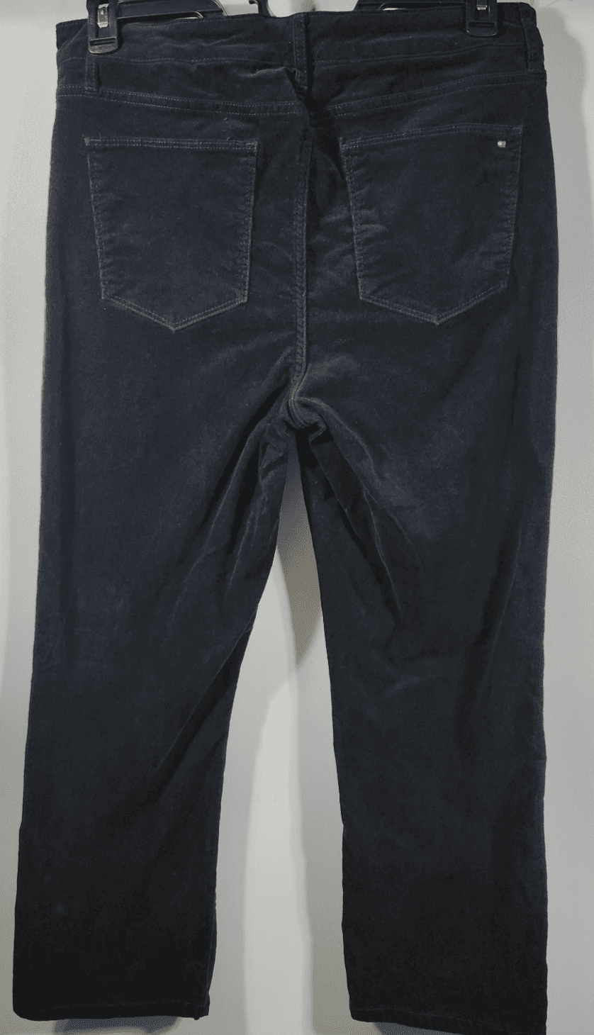 Tommy Hilfiger Women's 10 High Rise Straight Leg Corduroy Pants Black Y2K Retro - Thumbnail 4