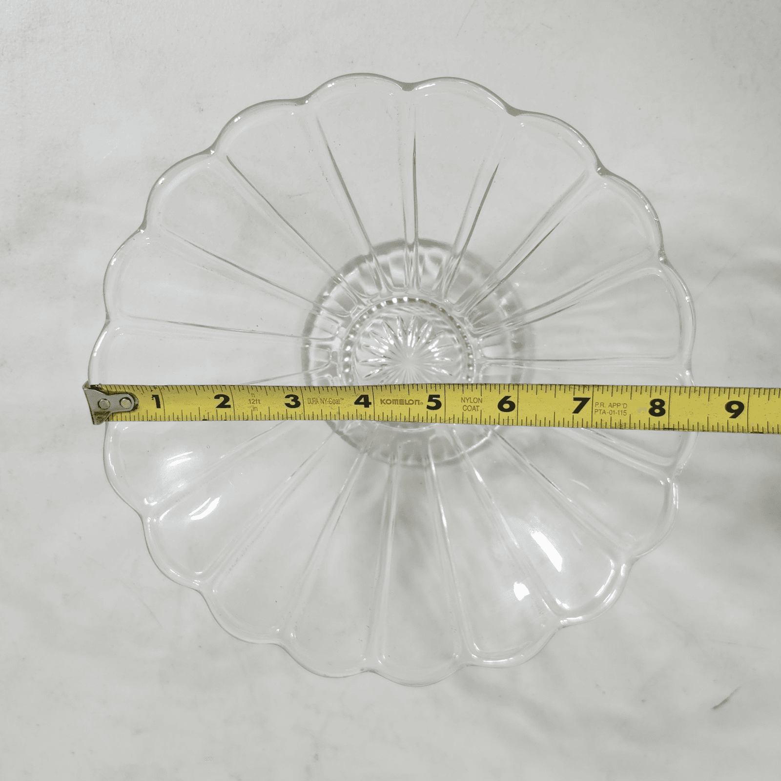 Vintage Colonial Style Imperial Glass Footed Serving Dish Home Decor 8.5" - Thumbnail 4