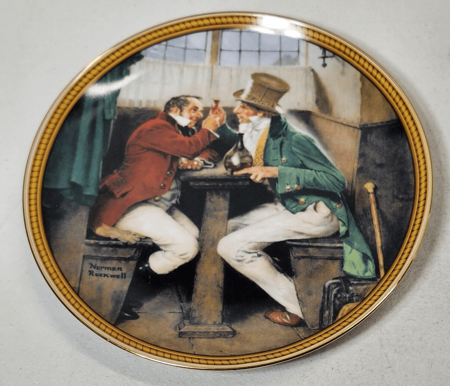Rockwell's Colonials Series Collector Plate "Clinching The Deal" 1987 #5695B - Thumbnail 4