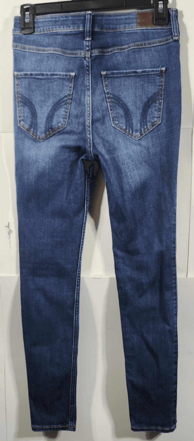 Hollister Womens 1S Jeans High Rise Skinny Blue Stretch Denim Pants - Thumbnail 4