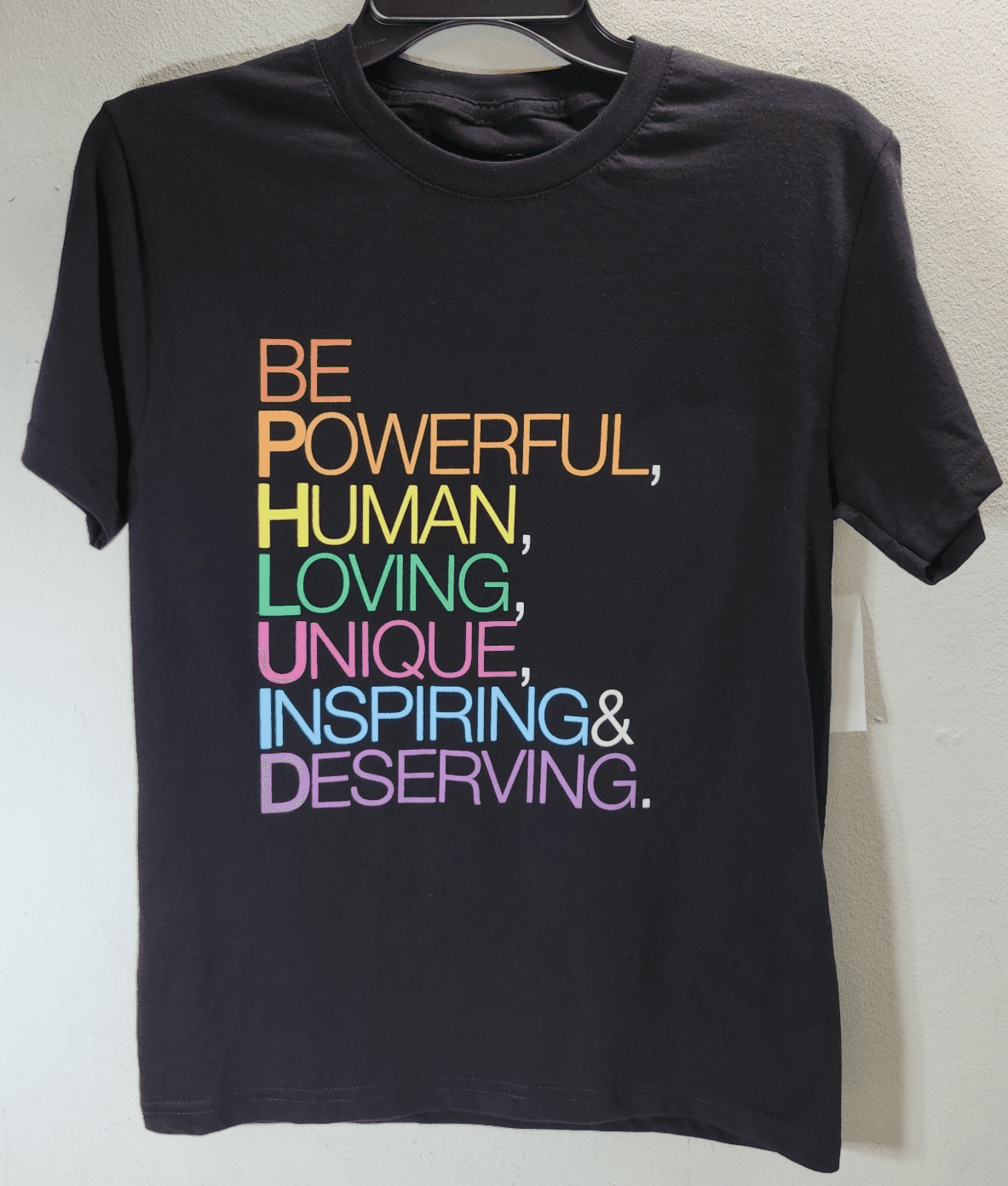 Pride Phluid Project Mens TShirt Size XS Be Powerful Black Short Sleeve Tee NEW - Thumbnail 5