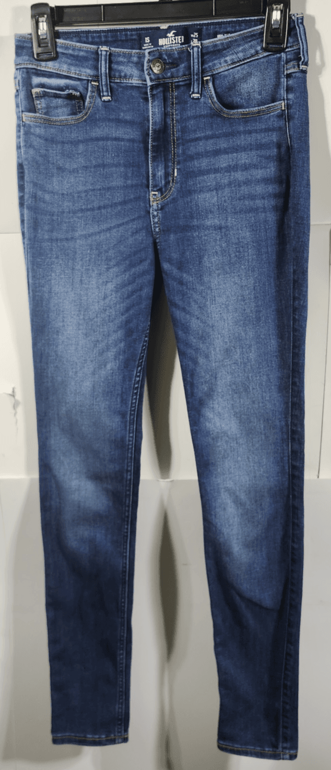 Hollister Womens 1S Jeans High Rise Skinny Blue Stretch Denim Pants - Thumbnail 5