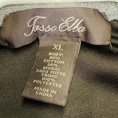 Tasso Elba Men's Vest XL Grey Brown Knit Front Faux Suede Back Pockets Full Zip - Thumbnail 7