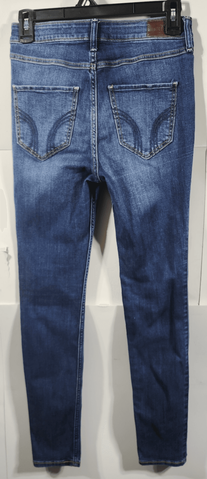 Hollister Womens 1S Jeans High Rise Skinny Blue Stretch Denim Pants - Thumbnail 6