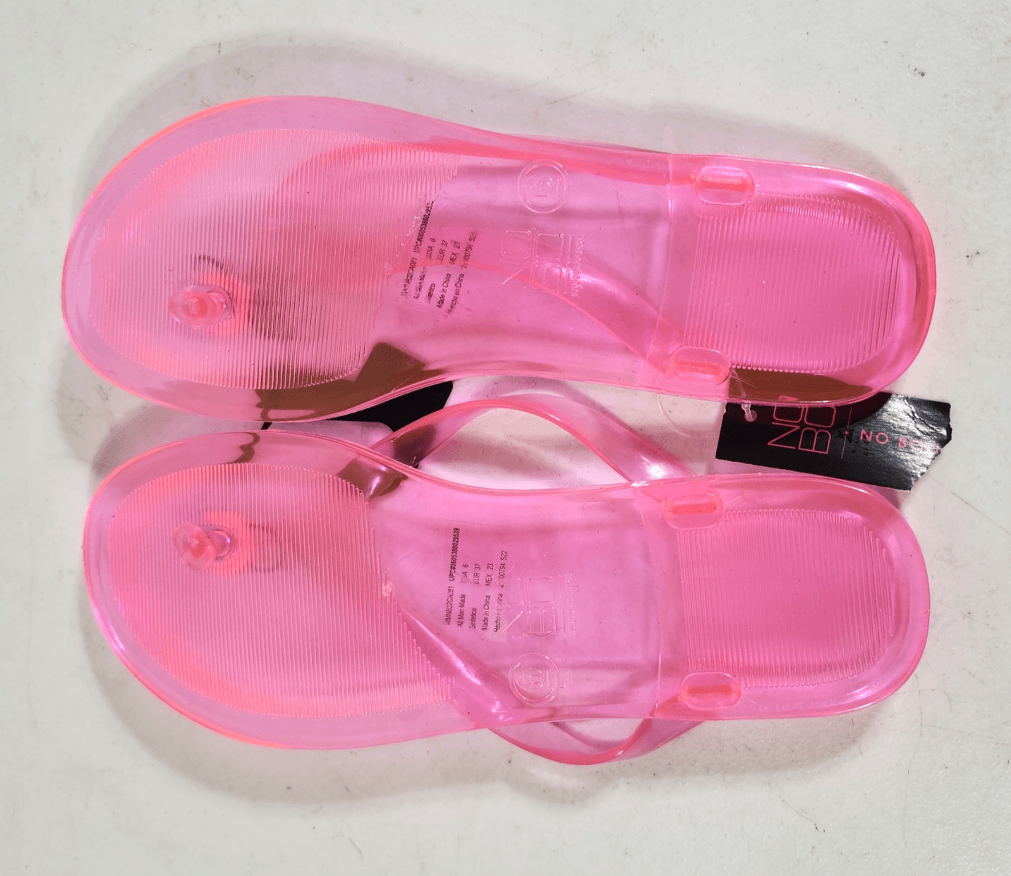 No Boundaries Women's Jelly Thong Sandals Size 6 Pink - Thumbnail 4