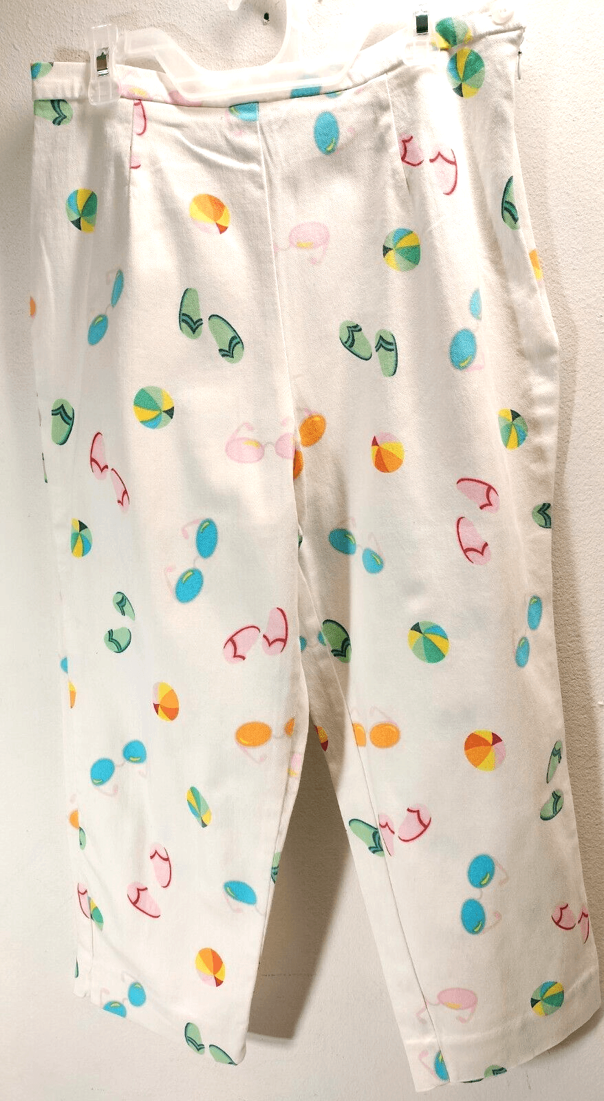 Vintage Briggs Womens 12P White Cropped Stretch Pants 90's USA Made - Thumbnail 4