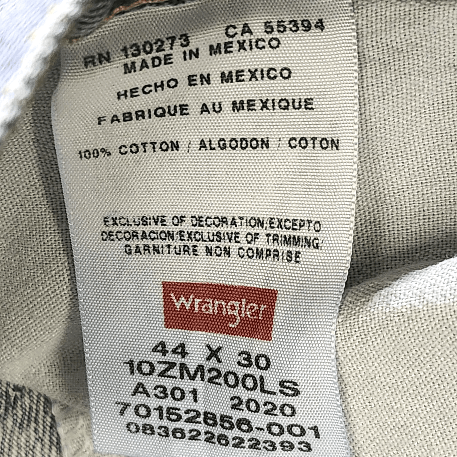 Wrangler Men's Regular Straight Fit Jeans Size 44 X 30 Blue Denim Pants - Thumbnail 8