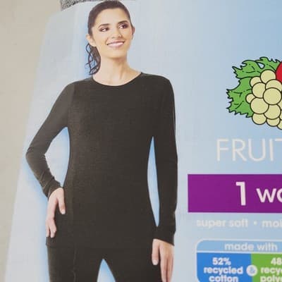 Fruit of the Loom Women's M Crew Shirt Top Moisture Wicking Soft Gray NEW - Thumbnail 3
