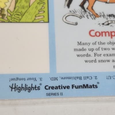 1979 Fun Mats Table Placemats Highlights For Children 4pc Creative Vintage - Thumbnail 5