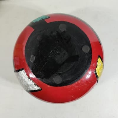 Large Round Geo Vase 12" Hand Painted Home Decor - Thumbnail 10
