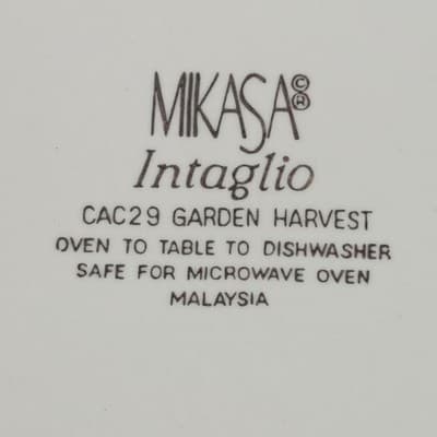 Vintage Mikasa Garden Harvest Serving Bowl 8.25" CAC29 Intaglio - Thumbnail 7