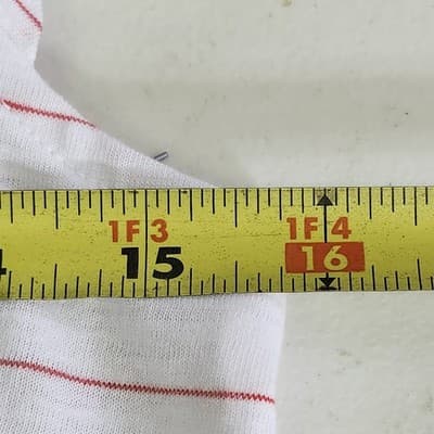 Time and Tru Women’s Shirt XS Raglan V Neck Striped Flutter Sleeve Top NEW - Thumbnail 2