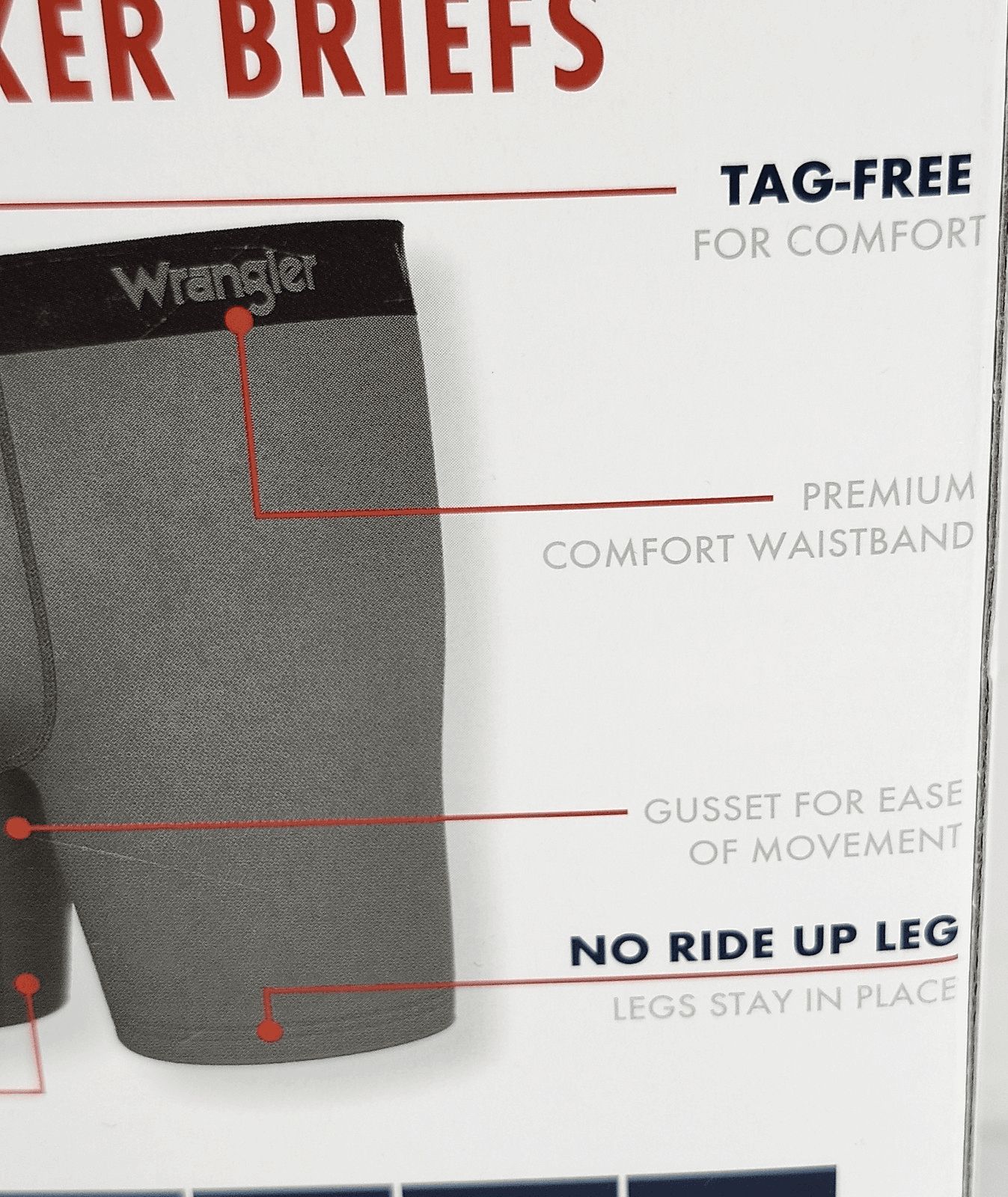 Wrangler Men's Large 6 Pair Boxer Briefs Underwear Stretch Moisture Wicking NEW - Thumbnail 6